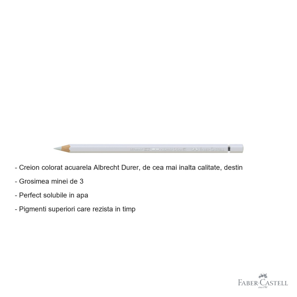 Creion colorat acuarela Faber-Castell Albrecht Durer gri rece I 230, mina 3.8mm, pentru artisti [2]