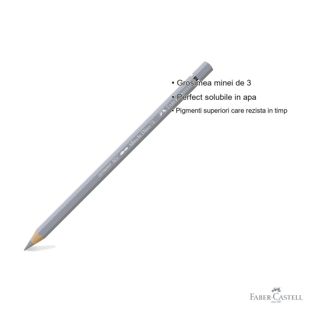 Creion colorat acuarela Faber-Castell Albrecht Durer gri rece III 232, mina 3.8mm, pentru artisti [3]