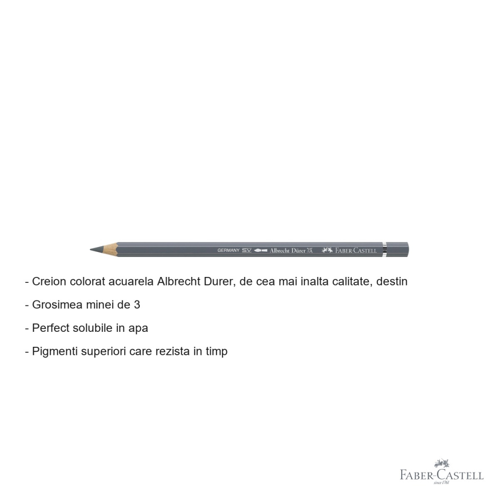 Creion colorat acuarela Faber-Castell Albrecht Durer gri rece V 234 pentru artisti profesionisti [2]