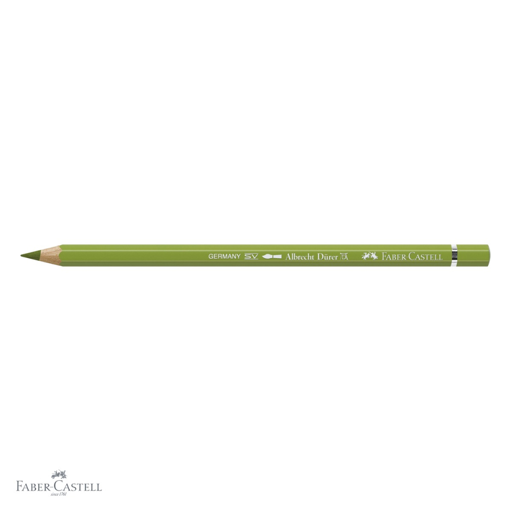 Creion colorat acuarela Faber-Castell Albrecht Durer verde galbui-pamant 168, mina 3.8mm, pentru artisti [4]