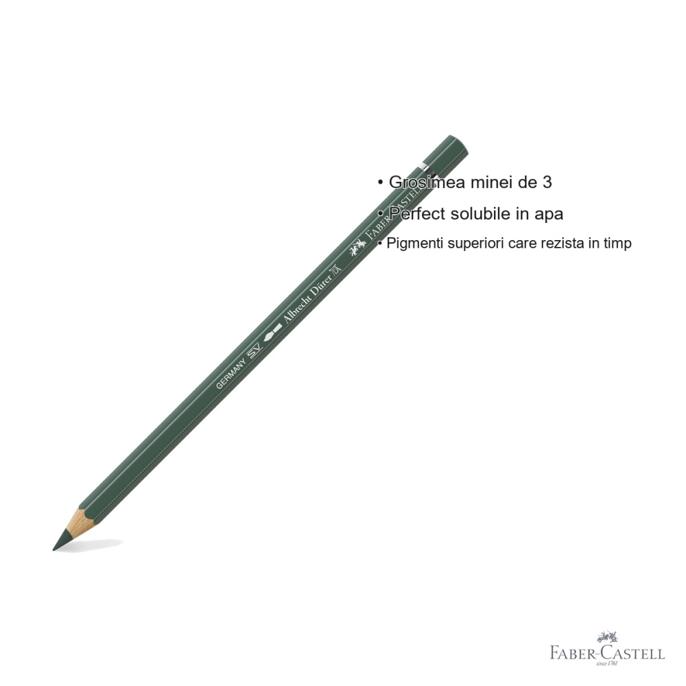 Creion colorat acuarela Faber-Castell Albrecht Durer, verde ienupar 165, pentru artisti profesionisti [3]