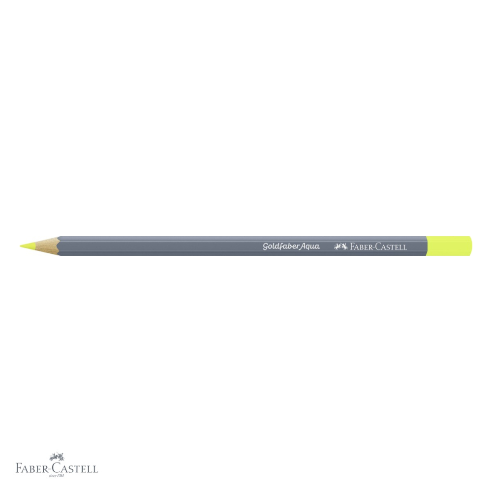 Creion colorat acuarela Faber-Castell Goldfaber 104 galben deschis, mina 3.3mm, solubil in apa [4]