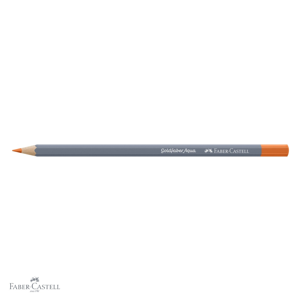 Creion colorat acuarela Faber-Castell Goldfaber 115, portocaliu cadmium inchis, mina 3.3mm [4]