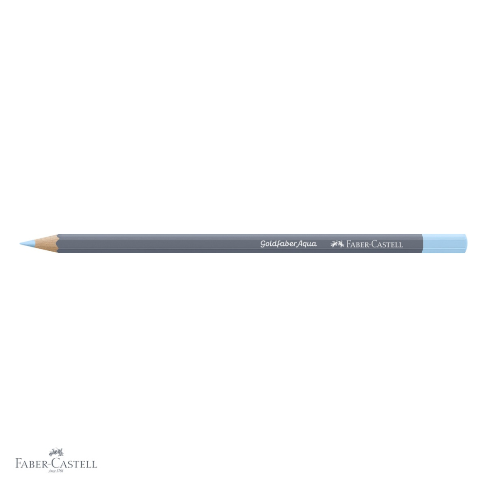 Creion colorat acuarela Faber-Castell Goldfaber albastru phtalo pastel 445, mina 3.3mm, pentru tehnici mixte [4]