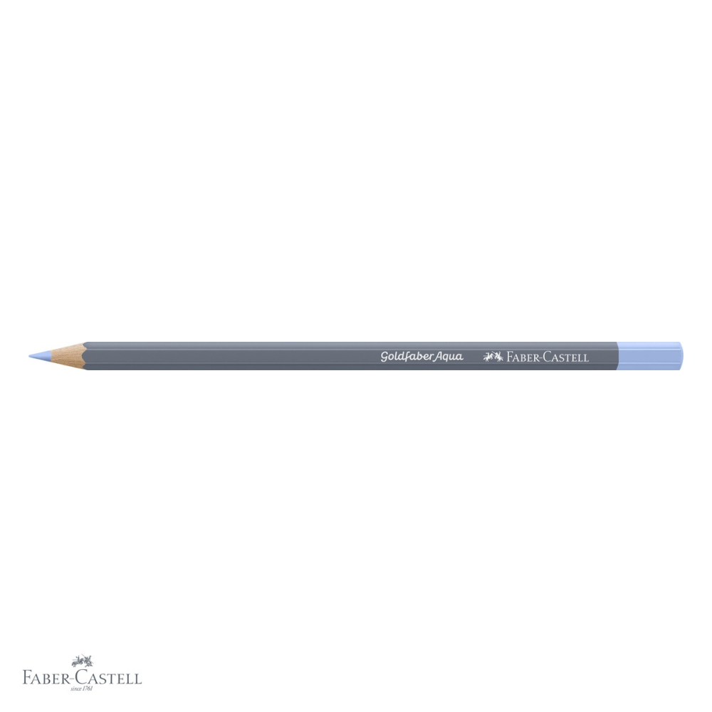 Creion colorat acuarela Faber-Castell Goldfaber Aqua albastru ciel pastel 446, mina 3.3mm, pentru tehnici mixte [4]