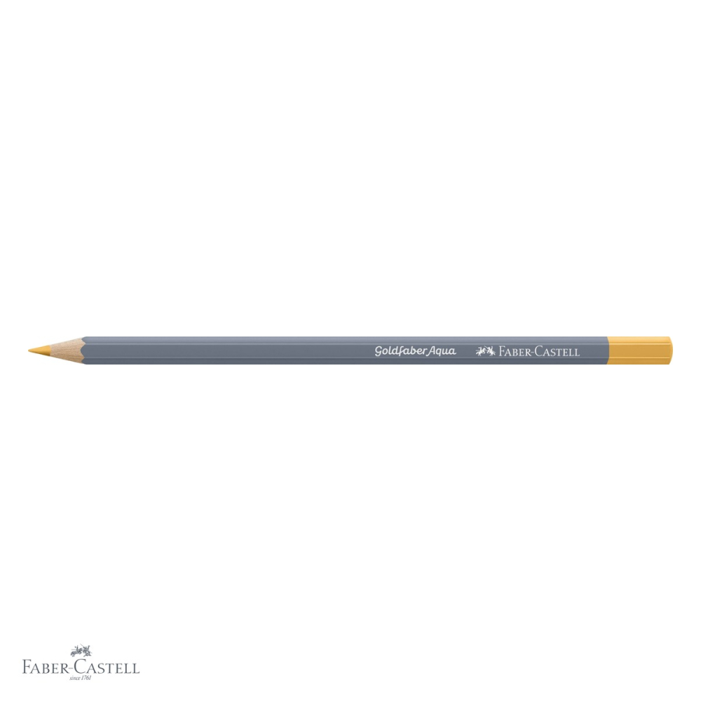 Creion colorat acuarela Faber-Castell Goldfaber aquarelle, galben ocru deschis 183, mina 3.3mm [4]