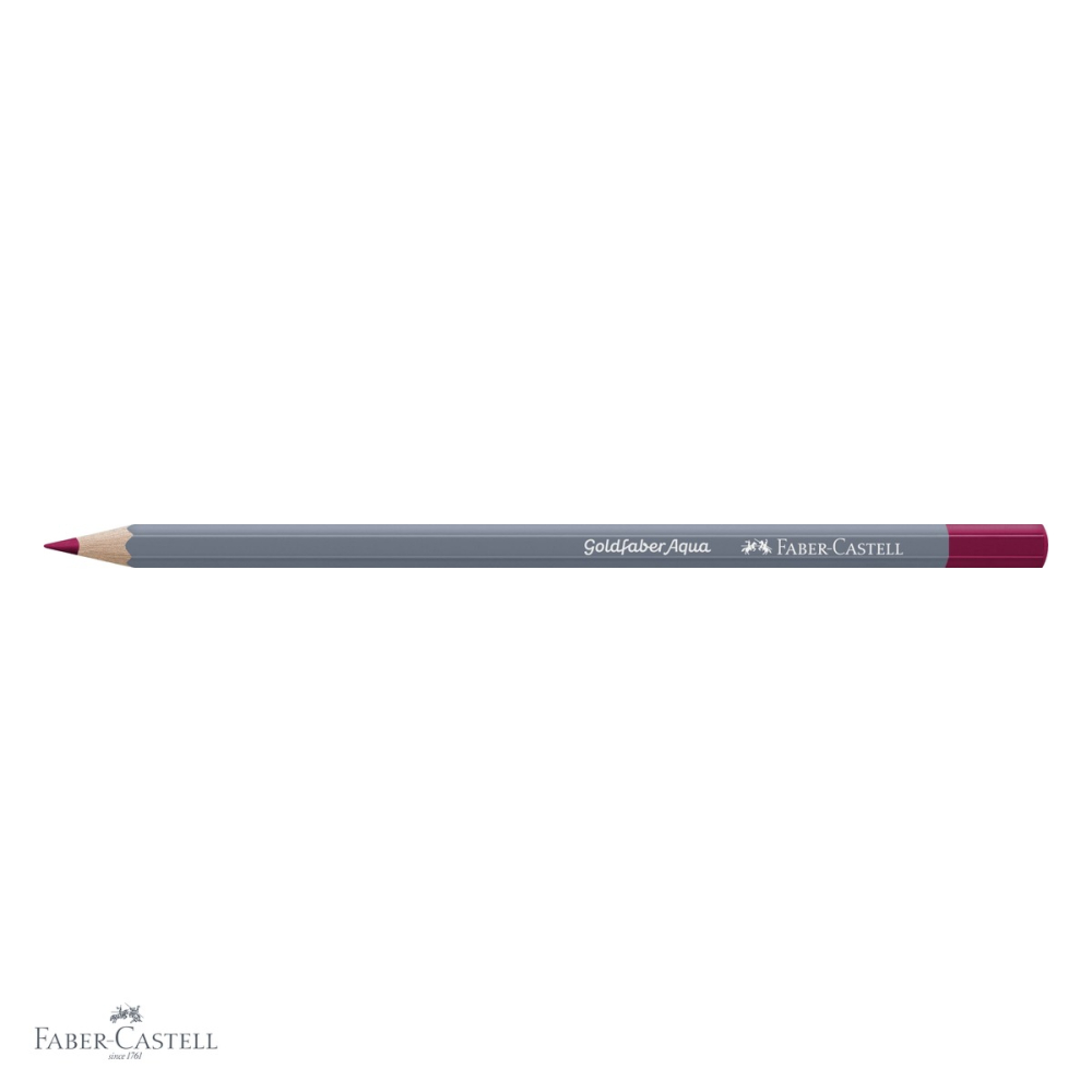 Creion colorat acuarela Faber-Castell Goldfaber carmin permanent 126, mina 3.3mm, solubil in apa [4]