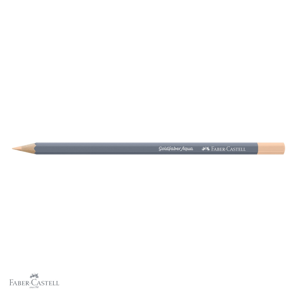Creion colorat acuarela Faber-Castell Goldfaber, culoare flesh deschis 132, mina 3.3mm, pentru pictura si desen [4]