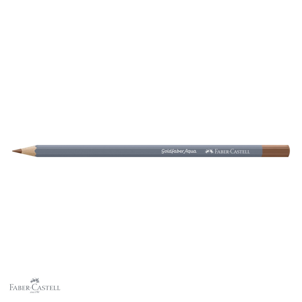 Creion colorat acuarela Faber-Castell Goldfaber maro sienna ars 283, mina 3.3mm solubila in apa [4]