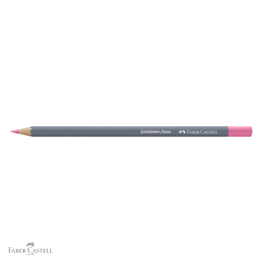 Creion colorat acuarela Faber-Castell Goldfaber rosu roib pastel 442, mina 3.3mm, pentru arta si ilustratie [4]