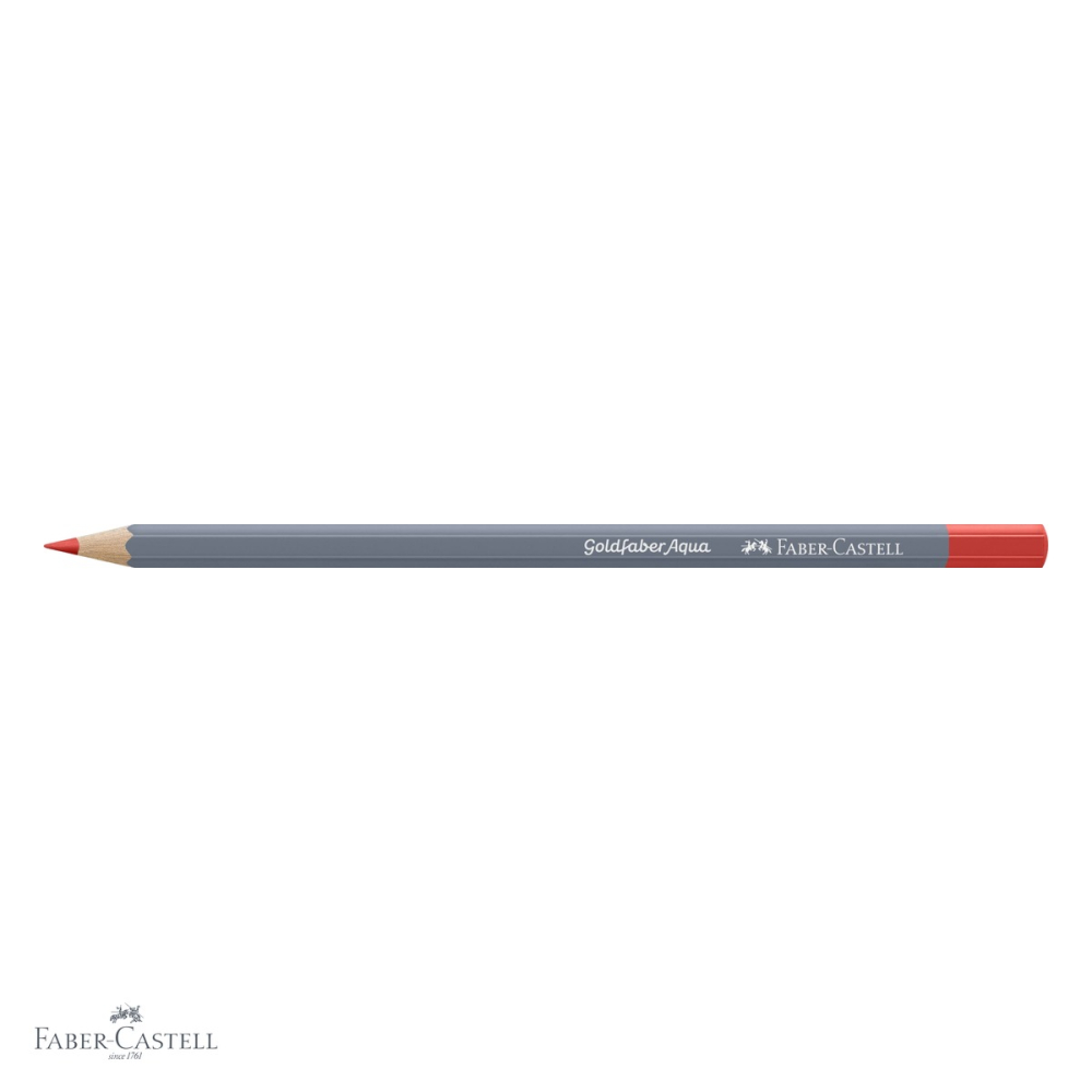 Creion colorat acuarela Faber-Castell Goldfaber rosu scarlet 118, mina 3.3mm, solubil in apa [4]