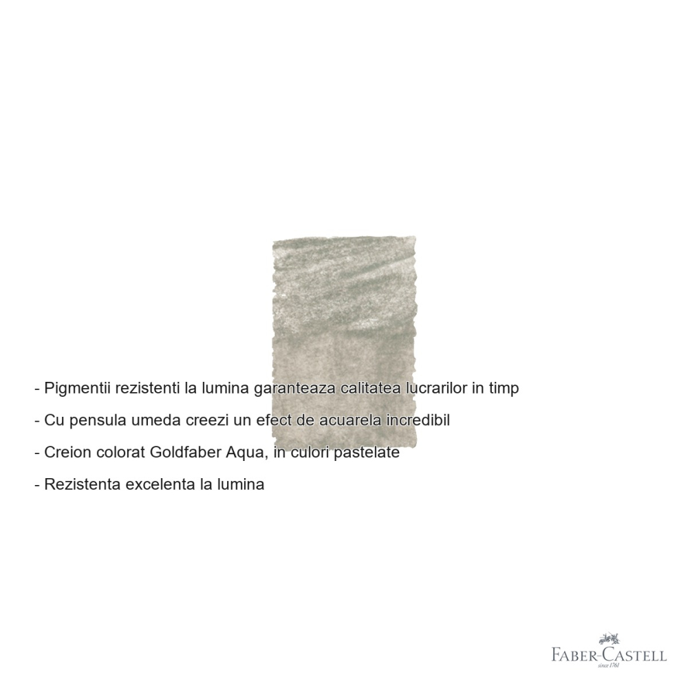 Creion colorat acuarela Faber-Castell Goldfaber sepia pastel 475, mina 3.3mm, pentru pictura si desen [2]