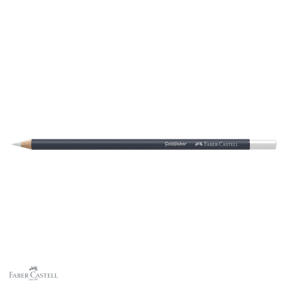 Creion colorat alb Faber-Castell Goldfaber 10, mina 3.3 mm pigmentata intens, pentru desen si ilustratie [4]
