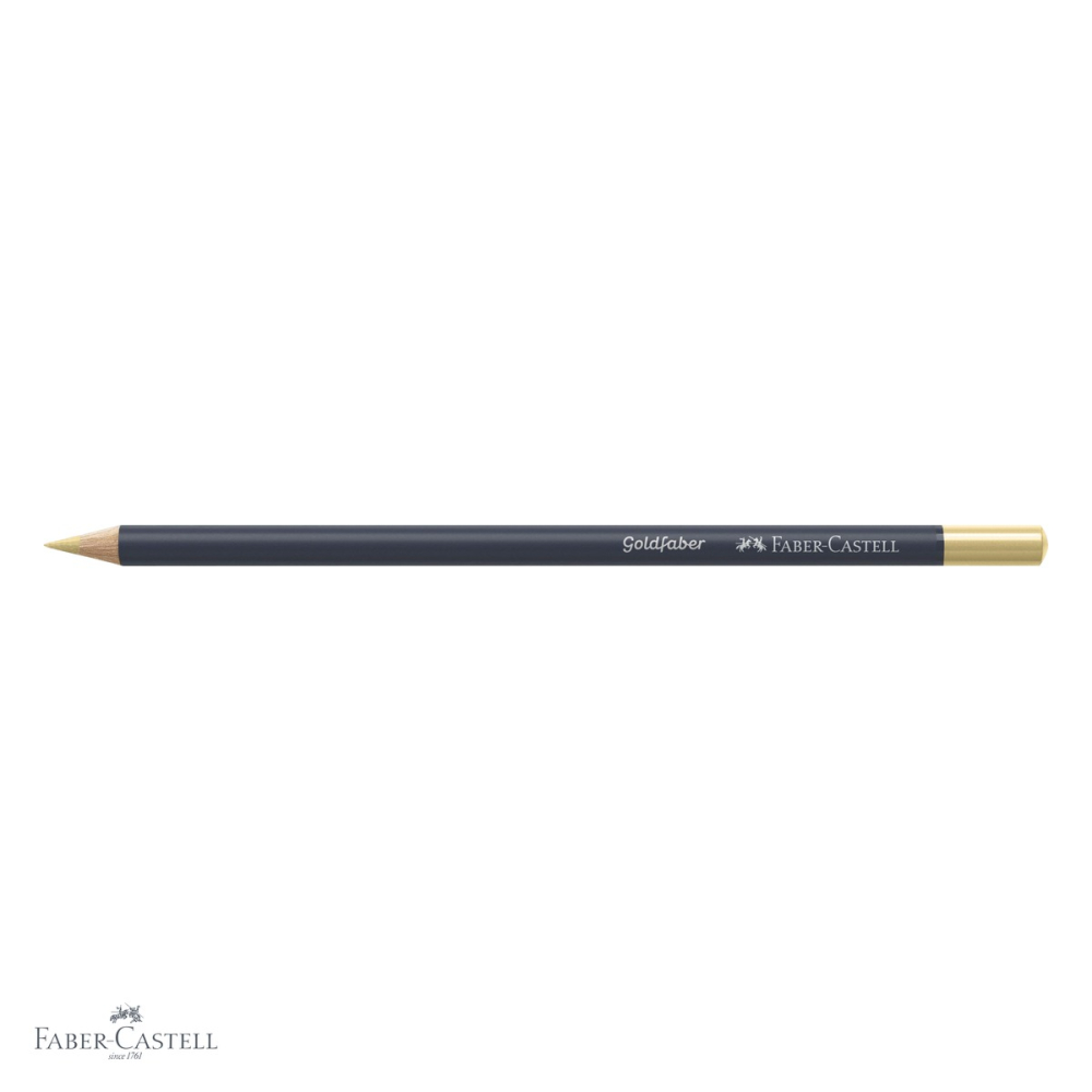 Creion colorat auriu Faber-Castell Goldfaber 250, mina 3.3 mm pigmentata intens, pentru desen si arta [4]