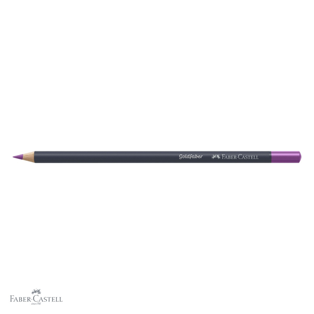 Creion colorat Faber-Castell Gold Faber, purpuriu 134, mina moale intens pigmentata, pentru desen si arta [4]
