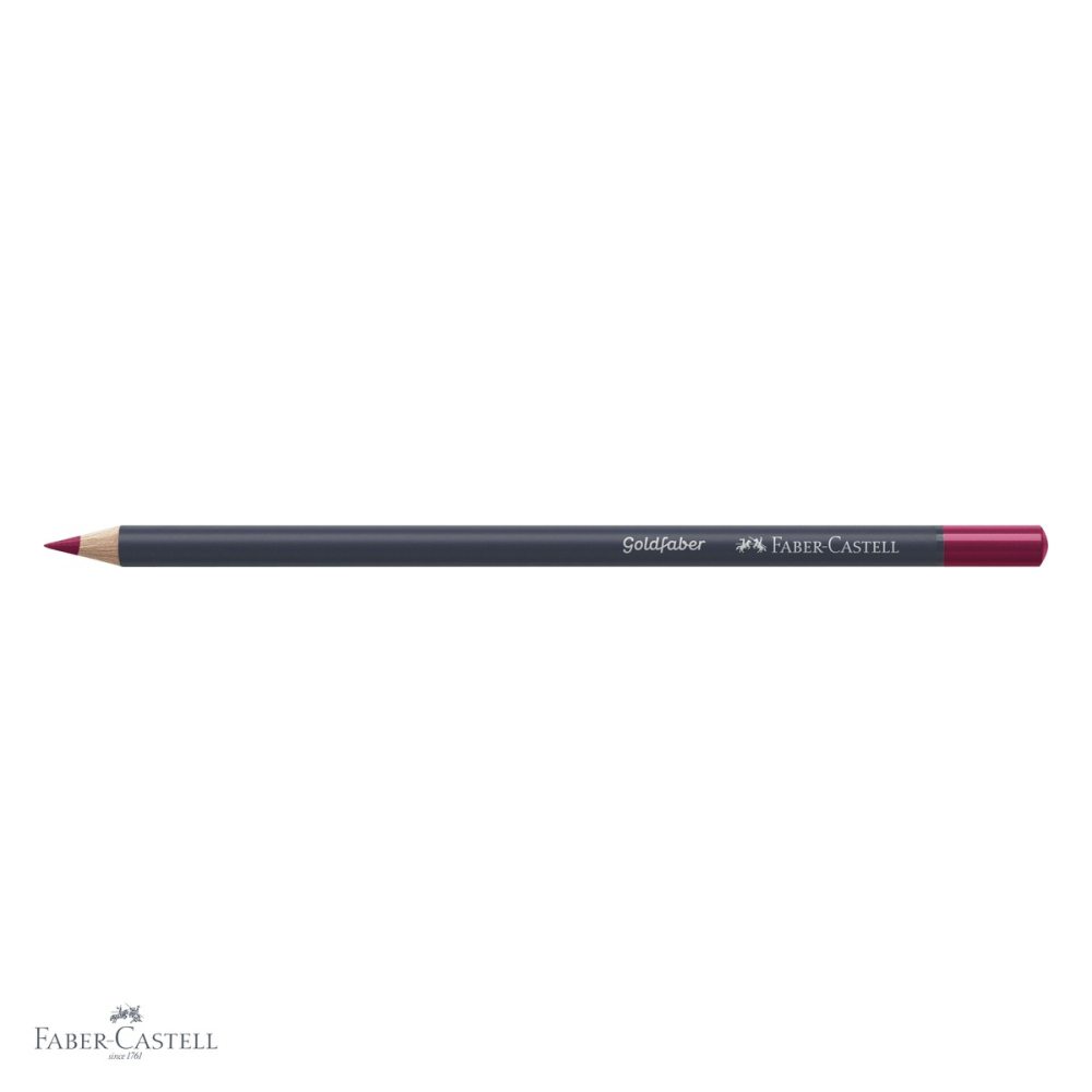 Creion colorat Faber-Castell Goldfaber 126 Carmin Permanent, mina moale 3.3 mm, pentru arta si grafica [4]