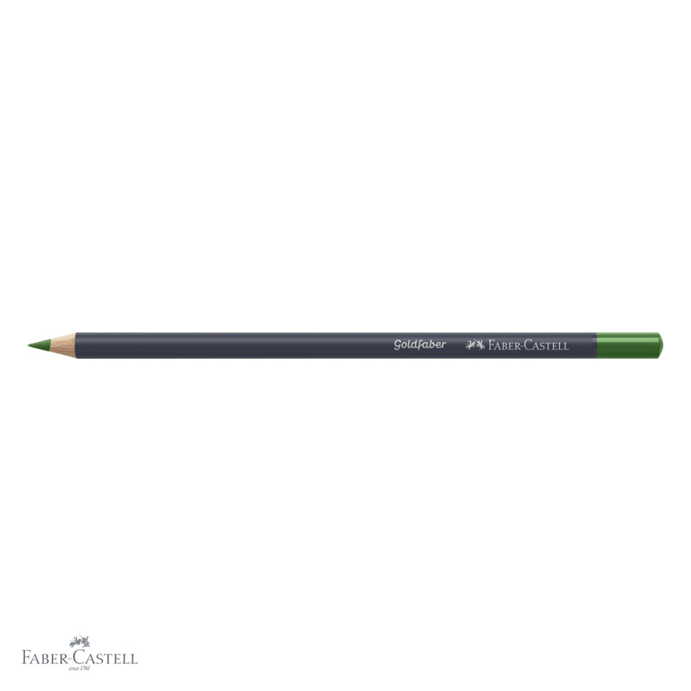 Creion colorat Faber-Castell Goldfaber 266 verde permanent, mina 3.3 mm, pigmentare intensa, pentru arta si grafica [4]
