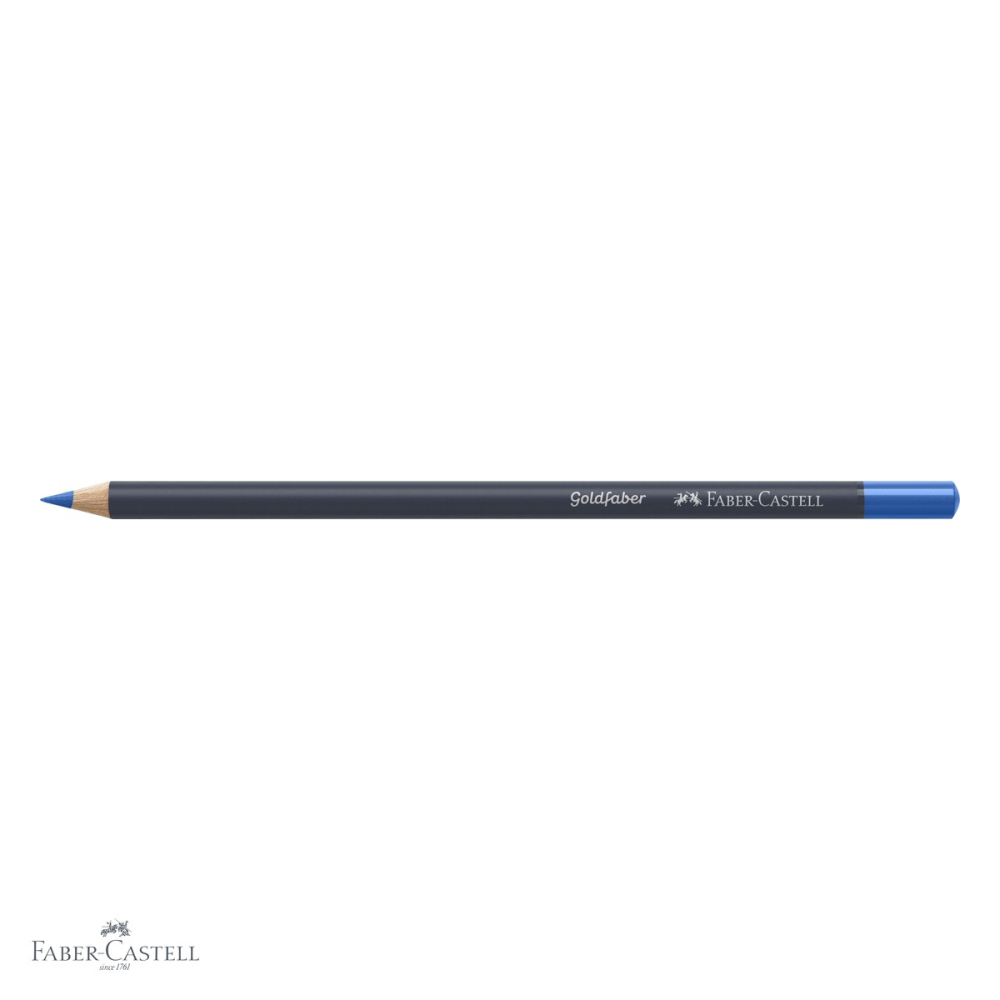Creion colorat Faber-Castell Goldfaber albastru cobalt 143, mina 3.3 mm, pigmentare intensa, pentru arta si grafica [4]