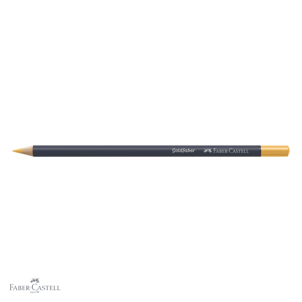 Creion colorat Faber-Castell Goldfaber, galben ocru deschis 183, mina pigmentata intens, pentru desen si ilustratie [4]
