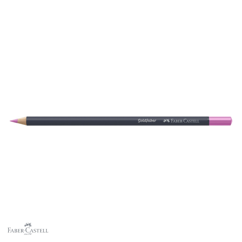 Creion colorat Faber-Castell Goldfaber, magenta deschis 119, mina moale intens pigmentata, pentru desen si arta [4]
