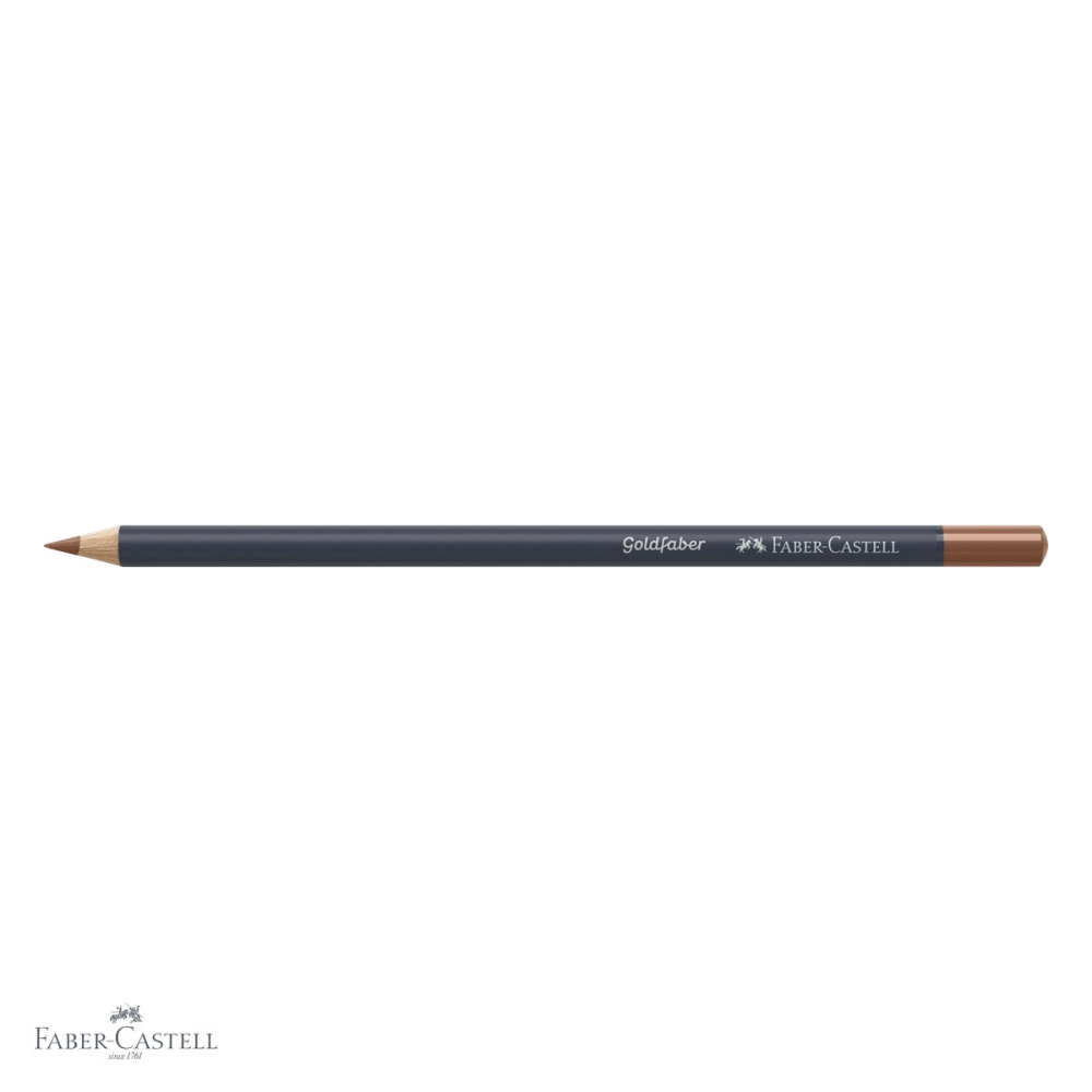 Creion colorat Faber-Castell Goldfaber, maro sienna, mina 3.3 mm pigmentata intens, pentru desen si arta [4]