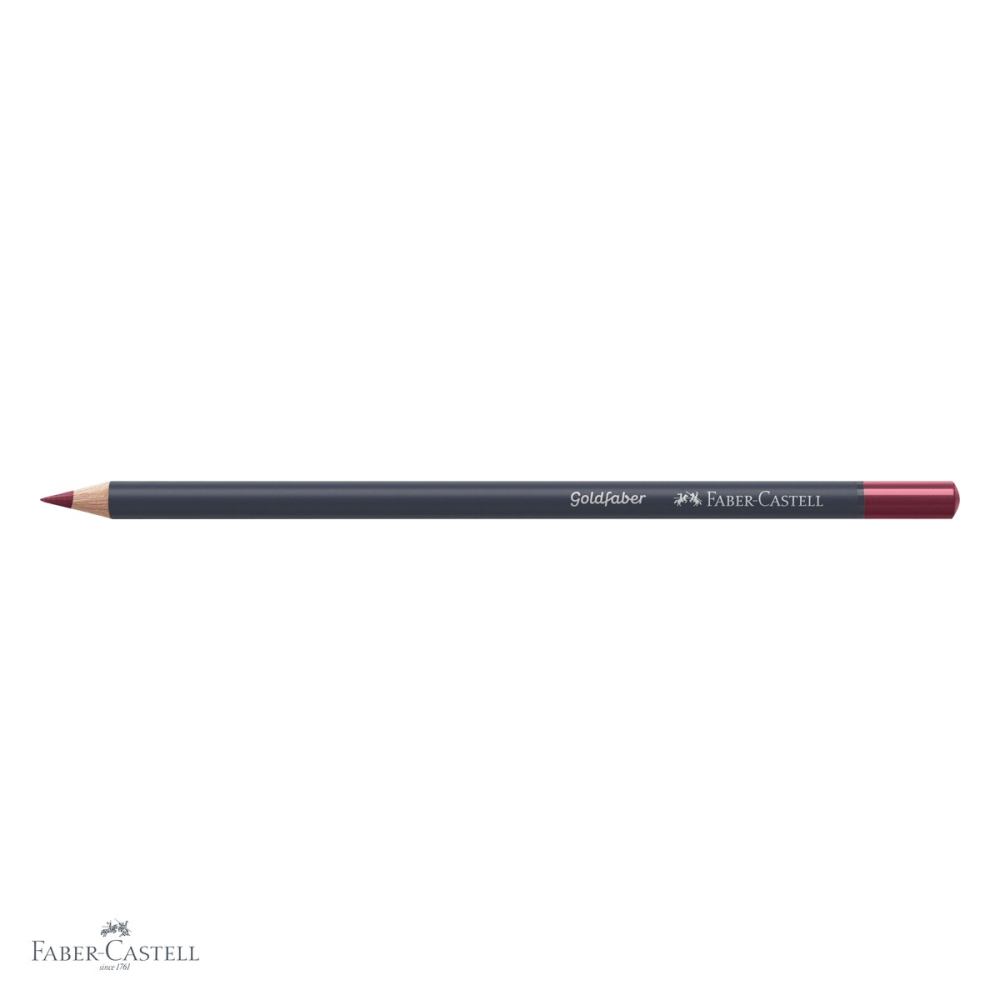 Creion colorat Faber-Castell Goldfaber, rosu indian 192, mina moale intens pigmentata, pentru desen si arta [4]