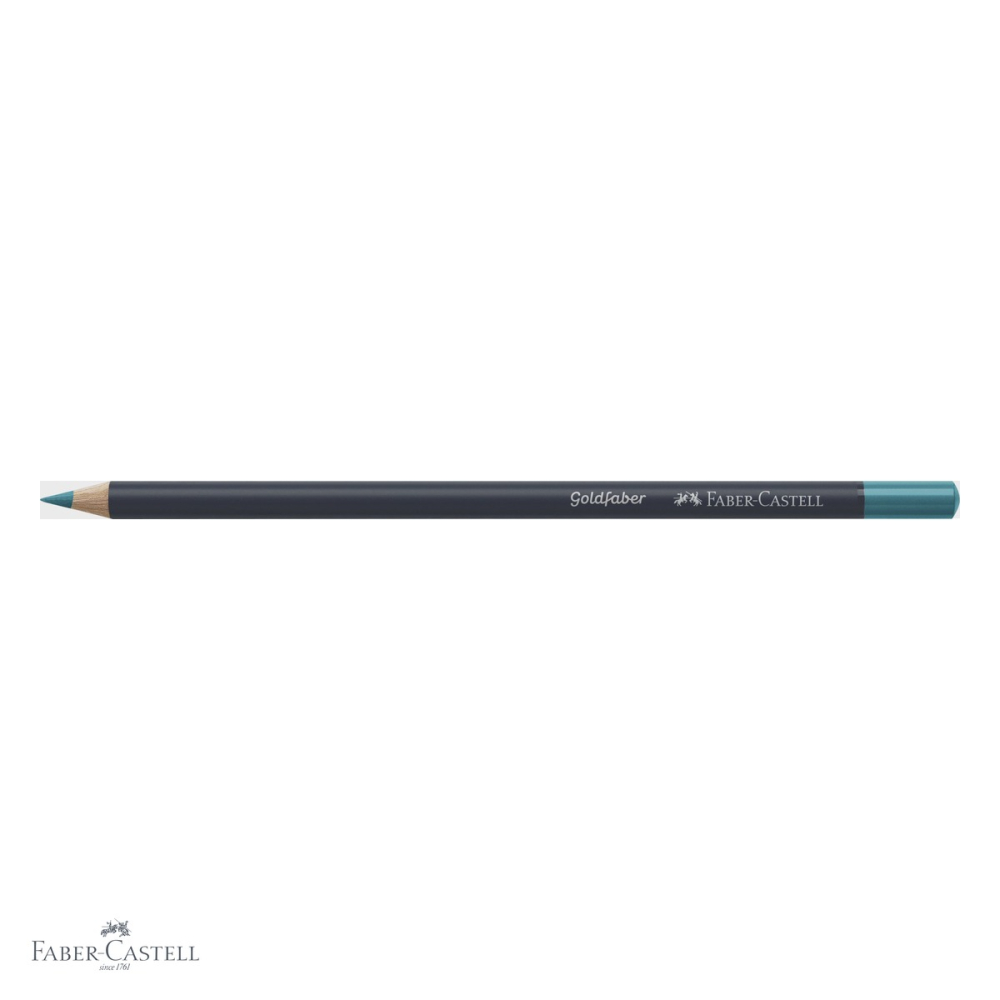 Creion colorat Faber-Castell Goldfaber, turcoaz cobalt deschis 154, mina pigmentata 3.3 mm, pentru desen si arta [4]