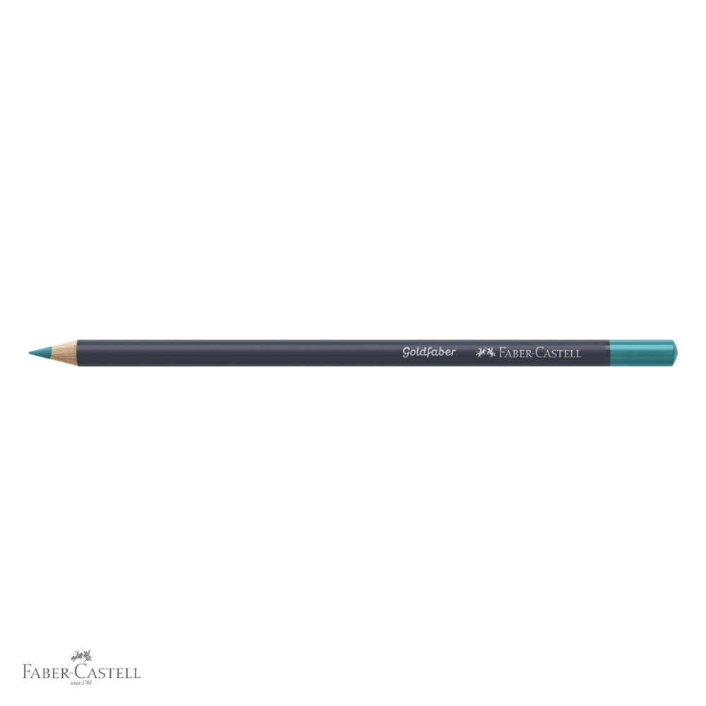 Creion colorat Faber-Castell Goldfaber, verde cobalt 156, mina pigmentata 3.3 mm, pentru desen si arta [4]