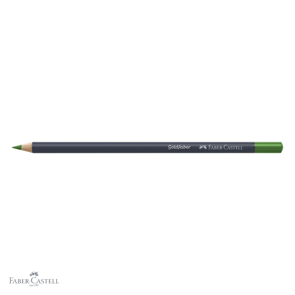 Creion colorat Faber-Castell Goldfaber, verde iarba, mina 3.3 mm intens pigmentata, pentru desen si ilustratie [4]