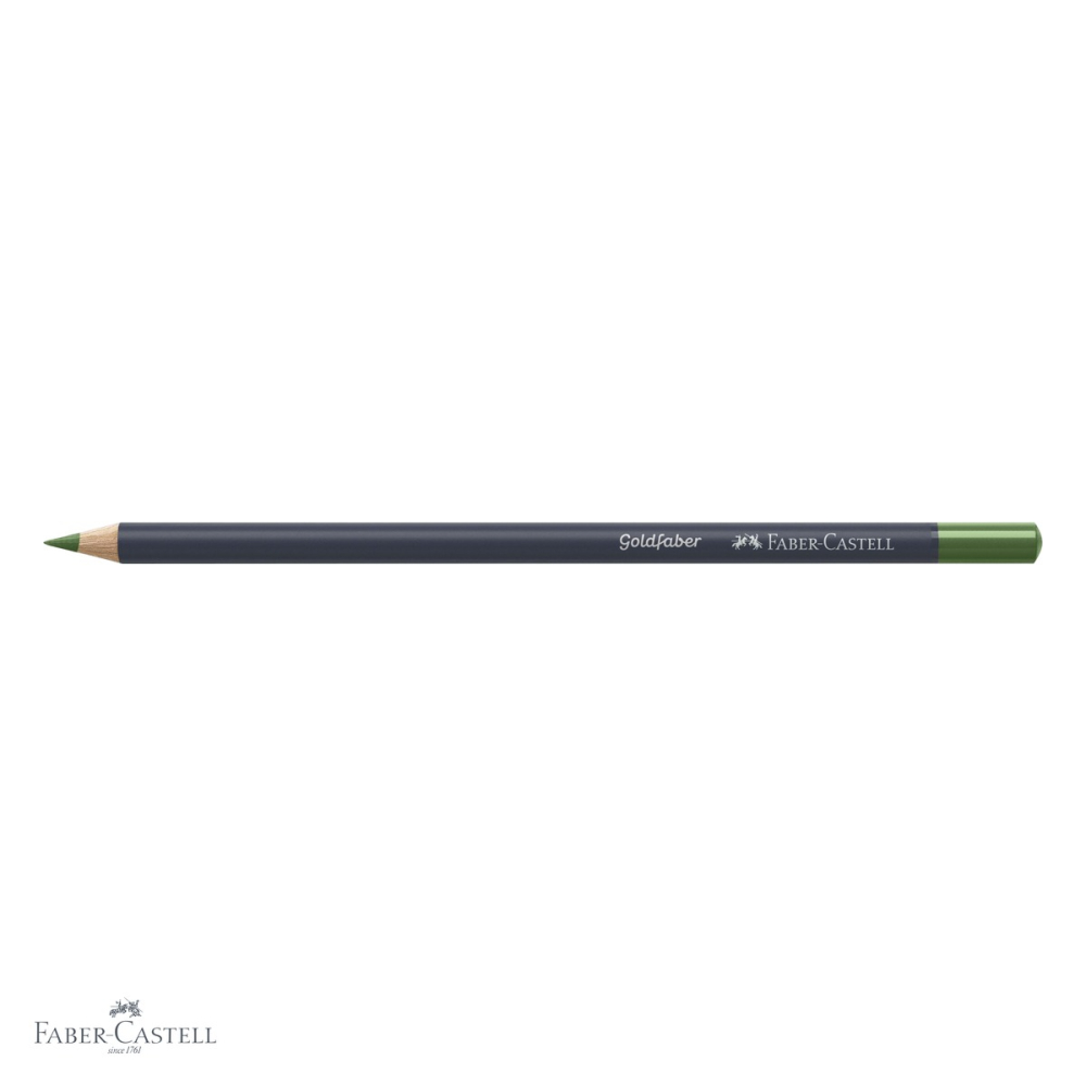 Creion colorat Faber-Castell Goldfaber, verde oliv 167, mina pigmentata 3.3 mm, pentru desen si arta [4]