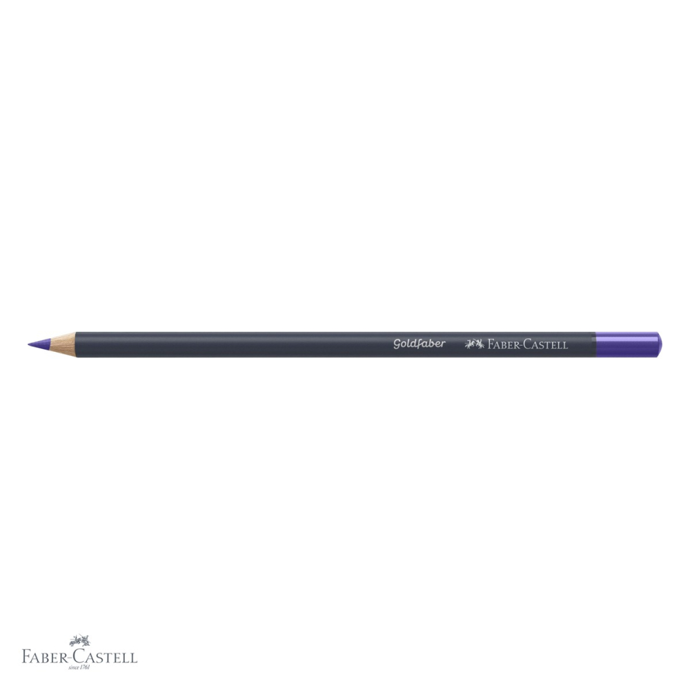 Creion colorat Faber-Castell Goldfaber, violet purpuriu 136, mina 3.3 mm pigmentata intens, pentru desen si grafica [4]