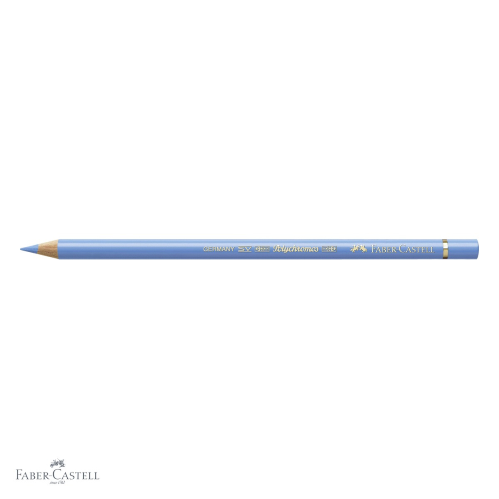 Creion colorat Faber-Castell Polychromos Albastru Cer, mina 3.8 mm pe baza de ceara, rezistent la apa, pentru artisti [4]