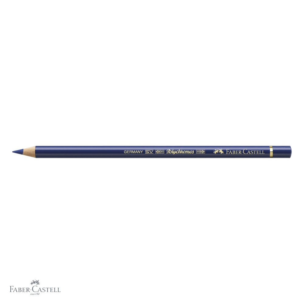 Creion colorat Faber-Castell Polychromos Albastru Indian, mina moale pe baza de ceara, rezistent la apa, pentru artisti [4]