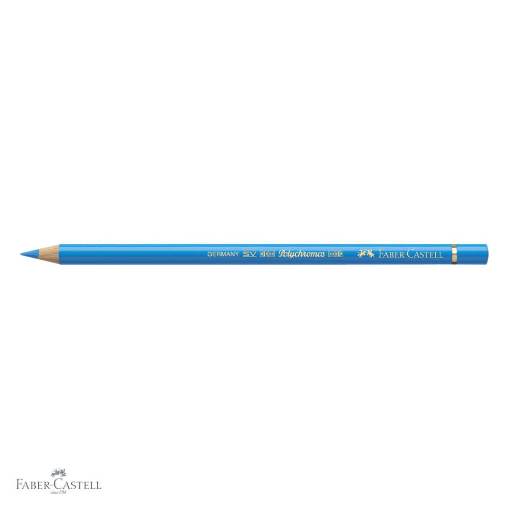 Creion colorat Faber-Castell Polychromos albastru mediu, mina pe baza de ceara, rezistent la apa, pentru artisti [4]