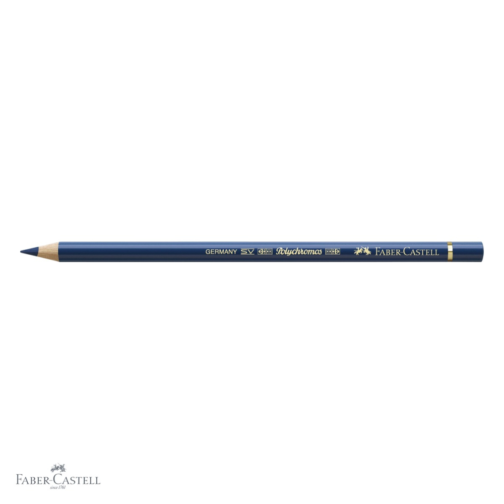 Creion colorat Faber-Castell Polychromos Albastru Prussia, mina groasa pe baza de ceara, pentru artisti [4]