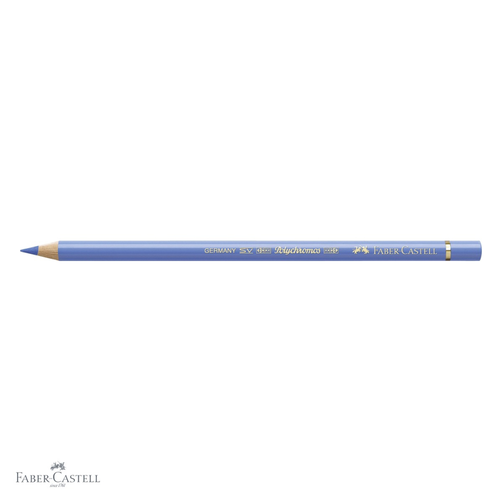 Creion colorat Faber-Castell Polychromos albastru ultramarin deschis, mina moale pe baza de ceara, pentru desen artistic [4]