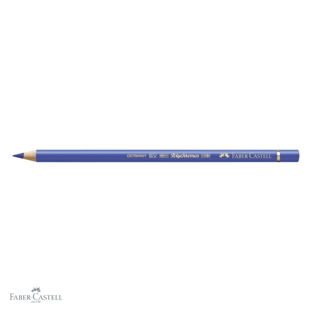 Creion colorat Faber-Castell Polychromos albastru ultramarin, mina moale pe baza de ceara, pentru artisti [4]