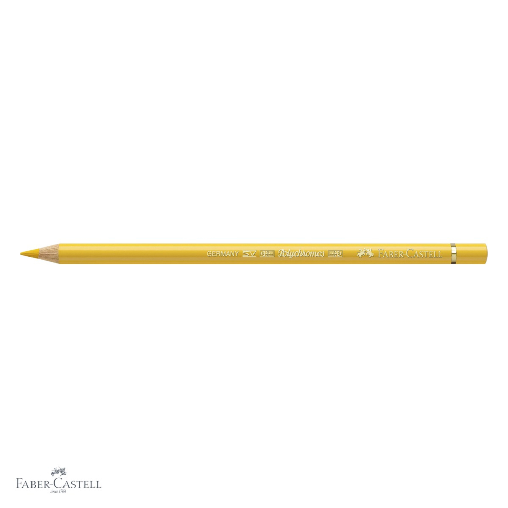 Creion colorat Faber-Castell Polychromos galben cadmium inchis, mina moale pe baza de ceara, pentru artisti [4]