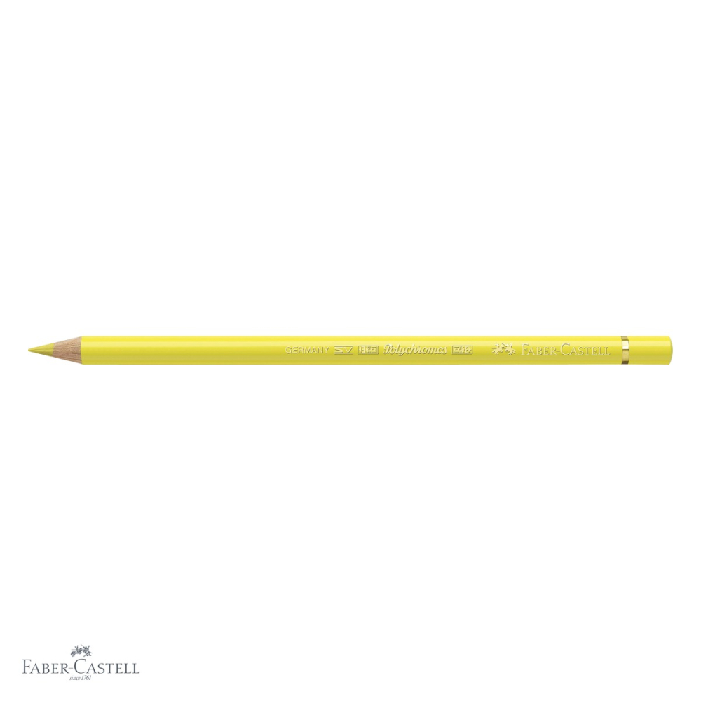 Creion colorat Faber-Castell Polychromos galben lamaie, mina 3.8 mm, rezistent la apa, pentru artisti [4]