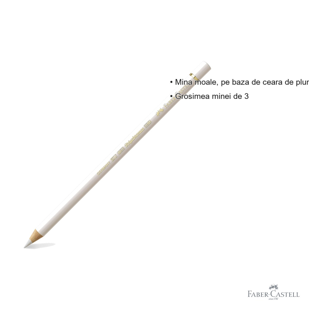 Creion colorat Faber-Castell Polychromos, gri cald I, mina moale pe baza de ceara, pentru arta si grafica profesionala [3]