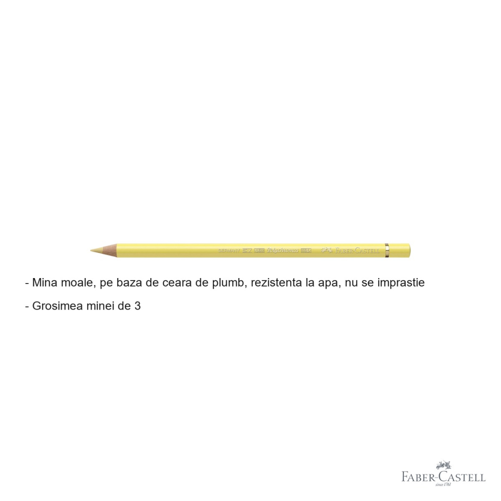 Creion colorat Faber-Castell Polychromos, mina pe baza de ceara, culoare crem, pentru artisti [2]