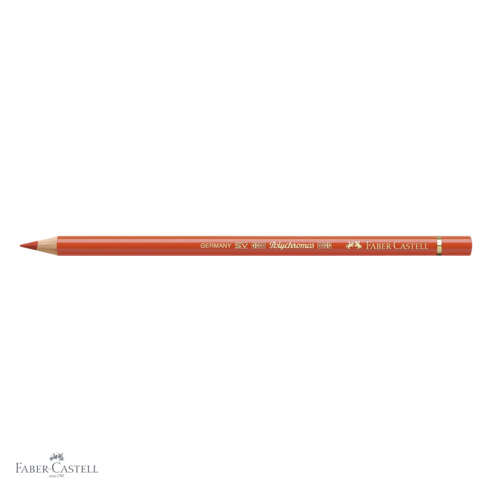 Creion colorat Faber-Castell Polychromos oranj cadmium inchis, mina moale pe baza de ceara, pentru artisti [4]