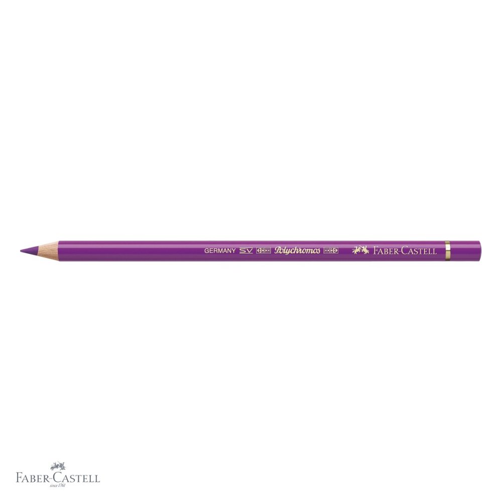 Creion colorat Faber-Castell Polychromos purpuriu, mina moale pe baza de ceara, rezistent la apa, pentru desen artistic [4]