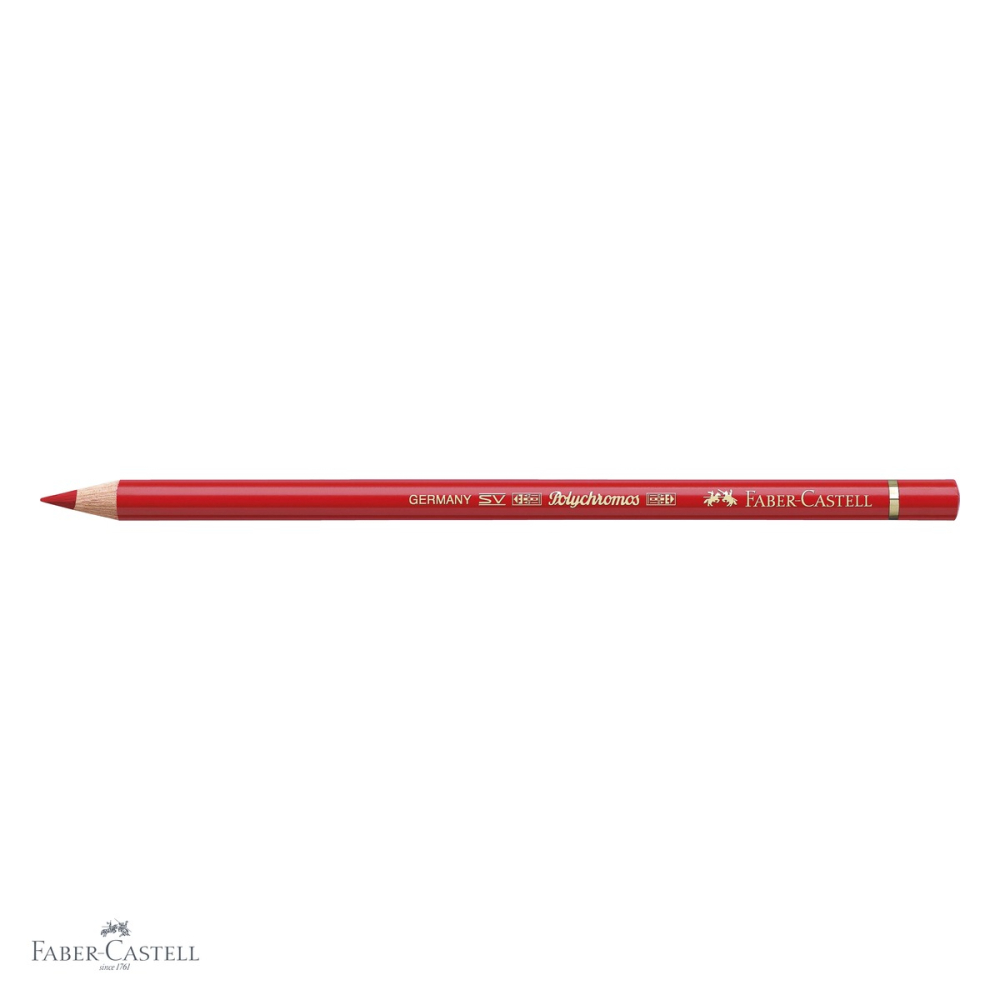 Creion colorat Faber-Castell Polychromos rosu deschis, mina pe baza de ceara, rezistent la apa, pentru artisti [4]