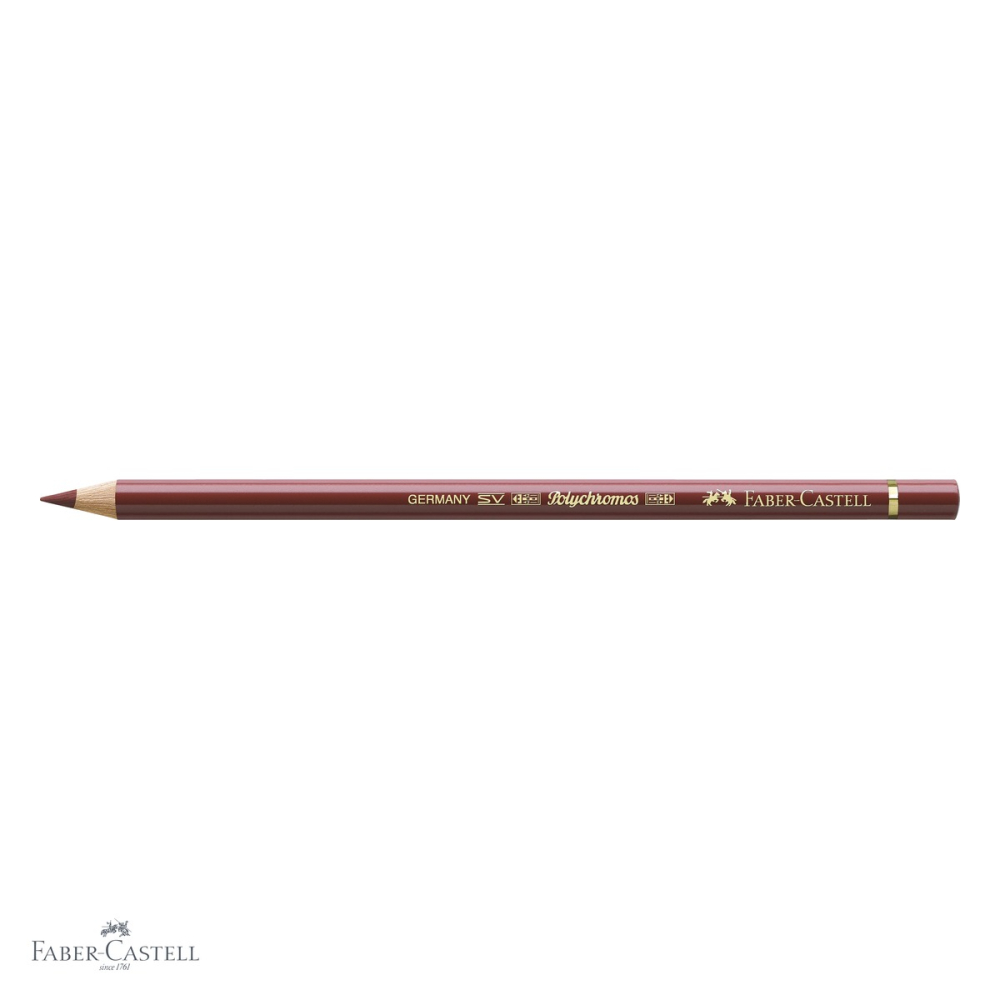 Creion colorat Faber-Castell Polychromos rosu indian, mina 3.8 mm, rezistent la apa, pentru artisti [4]