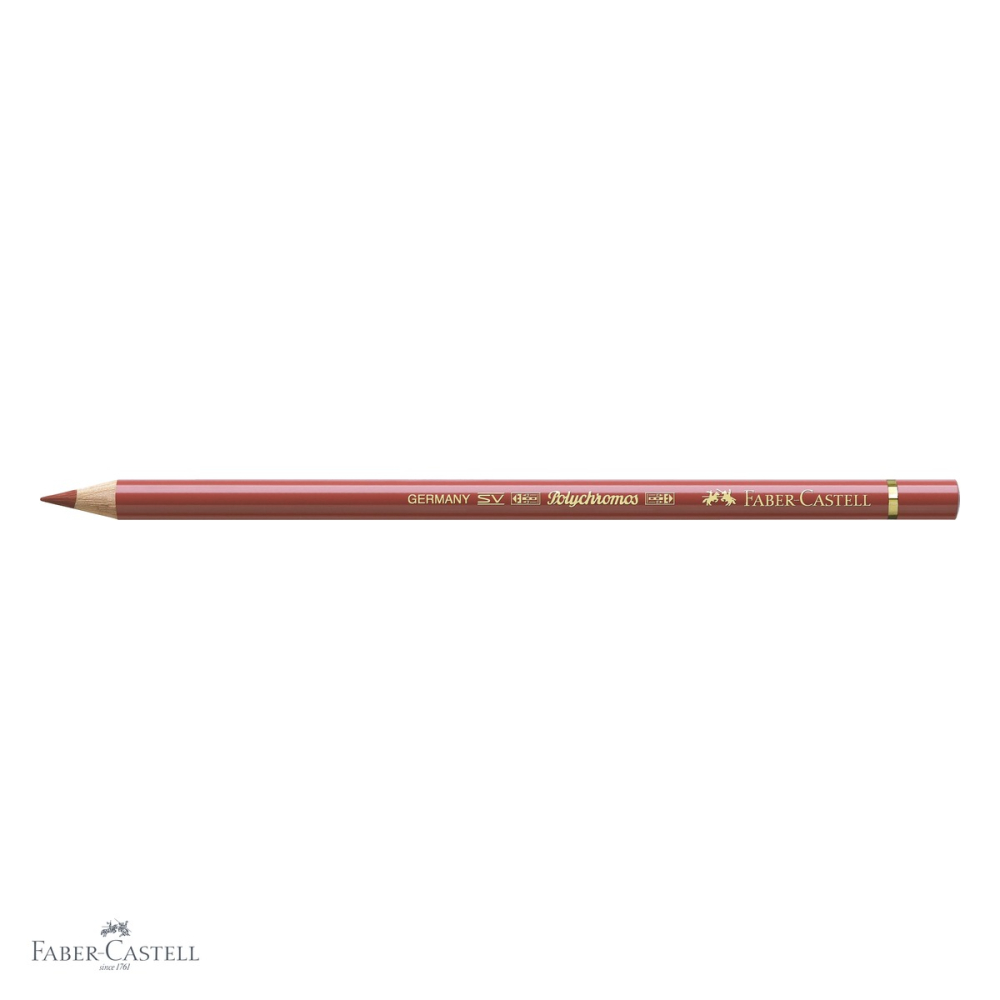 Creion colorat Faber-Castell Polychromos Rosu Venetian, mina moale pe baza de ceara, rezistent la apa, pentru artisti [4]