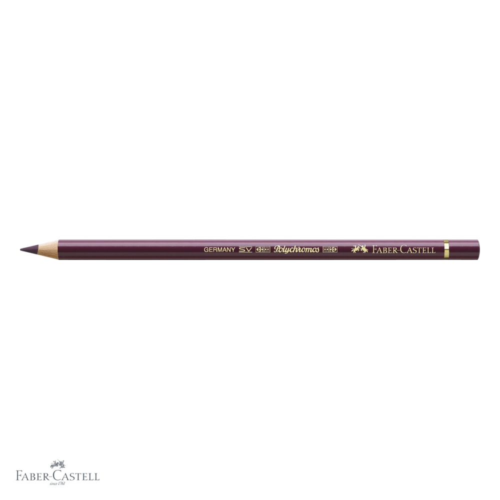 Creion colorat Faber-Castell Polychromos rosu-violet, mina moale pe baza de ceara, rezistent la apa, pentru artisti [4]