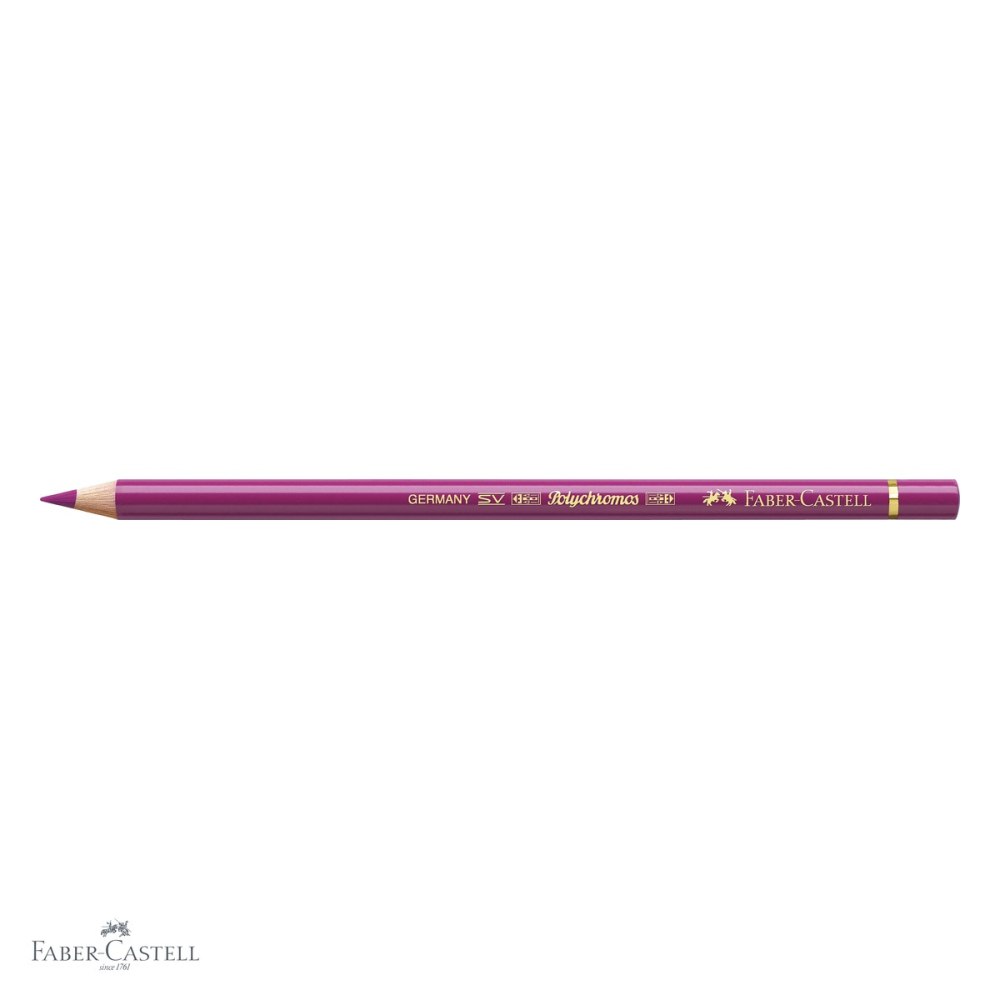Creion colorat Faber-Castell Polychromos roz purpuriu mediu, mina ceara 3.8 mm, rezistent la apa, pentru arta si grafica [4]
