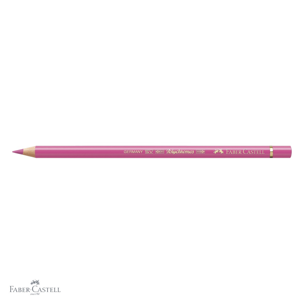Creion colorat Faber-Castell Polychromos roz stalactita, mina 3.8 mm, rezistent la apa, pentru artisti [4]