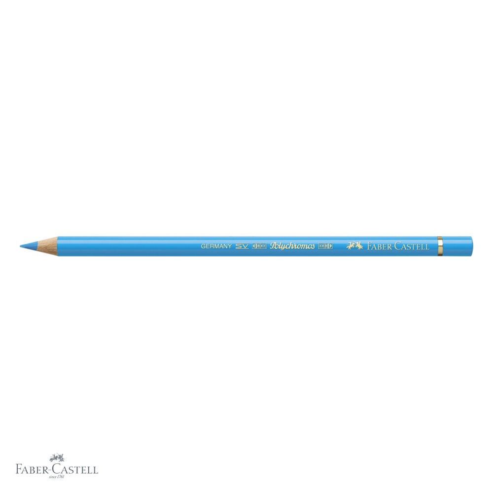 Creion colorat Faber-Castell Polychromos turcoaz albastrui, mina moale pe baza de ceara, pentru desen si ilustratie artistica [4]